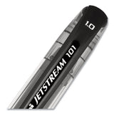 Jetstream 101 Roller Ball Pen, Stick, Bold 1 Mm, Black Ink, Black Barrel, Dozen