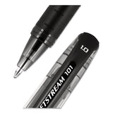 Jetstream 101 Roller Ball Pen, Stick, Bold 1 Mm, Black Ink, Black Barrel, Dozen