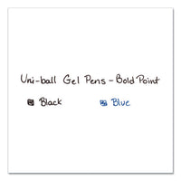 Signo 207 Retractable Gel Pen, Bold 1mm, Blue Ink, Black-blue Barrel, Dozen