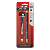 Kurutoga Mechanical Pencil, 0.7 Mm, Hb (#2), Black Lead, Black-green Barrel