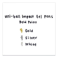 Impact Bold Stick Gel Pen, 1mm, Assorted Marvelous Metallic Ink-barrel, 3-set