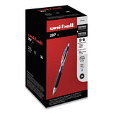 Signo 207 Retractable Gel Pen Value Pack, 0.7mm, Blue Ink, Black Barrel, 36-box