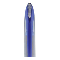 Air Porous Gel Pen, Stick, Medium 0.7 Mm, Blue Ink, Black-blue Barrel, 3-pack