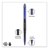 Air Porous Gel Pen, Stick, Medium 0.7 Mm, Blue Ink, Black-blue Barrel, 3-pack