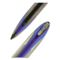 Air Porous Gel Pen, Stick, Medium 0.7 Mm, Blue Ink, Black-blue Barrel, 3-pack