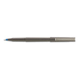 Stick Roller Ball Pen, Micro 0.5mm, Blue Ink, Black Barrel, 72-pack