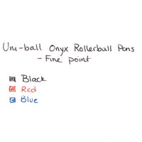 Onyx Stick Roller Ball Pen, Fine 0.7mm, Blue Ink, Black Matte Barrel, 72-pack