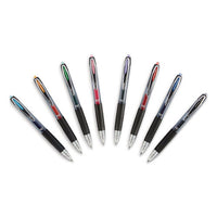 Signo 207 Retractable Gel Pen, 0.7mm, Black Ink, Translucent Black Barrel, 4-pack