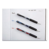 Signo 207 Retractable Gel Pen, 0.7mm, Black Ink, Translucent Black Barrel, 4-pack