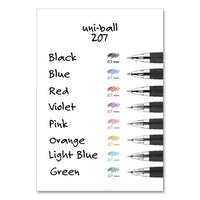 Signo 207 Gel Pen, Retractable, Medium 0.7 Mm, Blue Ink, Translucent Blue Barrel, 4-pack