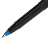 Onyx Stick Roller Ball Pen, Micro 0.5mm, Blue Ink, Black Matte Barrel, Dozen