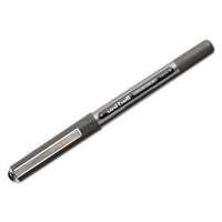 Vision Stick Roller Ball Pen, Micro 0.5mm, Black Ink, Black-gray Barrel, Dozen