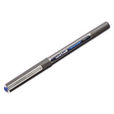 Vision Stick Roller Ball Pen, Micro 0.5mm, Blue Ink, Blue-gray Barrel, Dozen