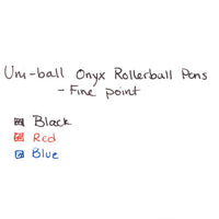 Onyx Stick Roller Ball Pen, Fine 0.7mm, Black Ink, Black Matte Barrel, Dozen