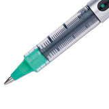 Vision Stick Roller Ball Pen, Fine 0.7mm, Evergreen Ink, Gray Barrel, Dozen