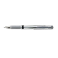 Impact Stick Gel Pen, Medium 1mm, Silver Metallic Ink, Silver Barrel
