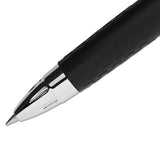 Signo 207 Retractable Gel Pen, Micro 0.5mm, Black Ink, Smoke-black Barrel, Dozen