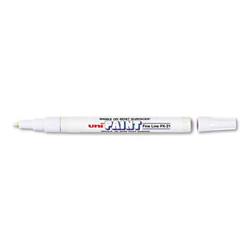 Permanent Marker, Fine Bullet Tip, White