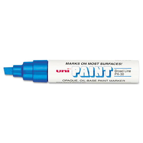 Permanent Marker, Broad Chisel Tip, Blue