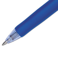Signo Retractable Gel Pen, 0.7mm, Blue Ink, Blue-metallic Barrel, Dozen