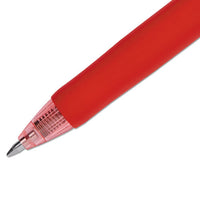 Signo Retractable Gel Pen, 0.7mm, Red Ink, Red-metallic Barrel, Dozen