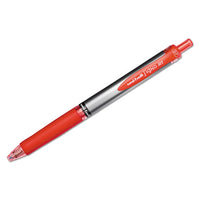 Signo Retractable Gel Pen, 0.7mm, Red Ink, Red-metallic Barrel, Dozen