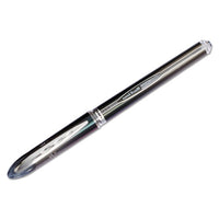 Vision Elite Stick Roller Ball Pen, Super-fine 0.5mm, Black Ink, Black Barrel