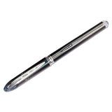 Vision Elite Stick Roller Ball Pen, Super-fine 0.5mm, Black Ink, Black Barrel