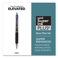 207 Plus+ Gel Pen, Retractable, Medium 0.7 Mm, Black Ink, Black Barrel, Dozen