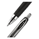 207 Plus+ Gel Pen, Retractable, Medium 0.7 Mm, Black Ink, Black Barrel, Dozen