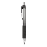 207 Plus+ Gel Pen, Retractable, Medium 0.7 Mm, Black Ink, Black Barrel, Dozen