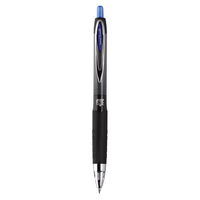 207 Plus+ Gel Pen, Retractable, Medium 0.7 Mm, Blue Ink, Black Barrel, Dozen