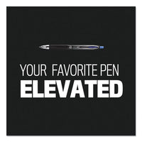 207 Plus+ Gel Pen, Retractable, Medium 0.7 Mm, Blue Ink, Black Barrel, Dozen