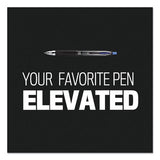 207 Plus+ Gel Pen, Retractable, Medium 0.7 Mm, Blue Ink, Black Barrel, Dozen