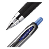 207 Plus+ Gel Pen, Retractable, Medium 0.7 Mm, Blue Ink, Black Barrel, Dozen