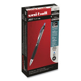 207 Plus+ Gel Pen, Retractable, Medium 0.7 Mm, Blue Ink, Black Barrel, Dozen