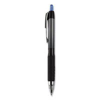 207 Plus+ Gel Pen, Retractable, Medium 0.7 Mm, Blue Ink, Black Barrel, Dozen