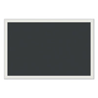 Magnetic Chalkboard With Decor Frame, 30 X 20, Black Surface-white Frame