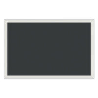 Magnetic Chalkboard With Decor Frame, 30 X 20, Black Surface-white Frame