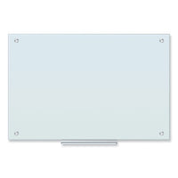 Glass Dry Erase Board, 35 X 23, White Surface