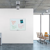 Floating Glass Ghost Grid Dry Erase Board, 48 X 36, White