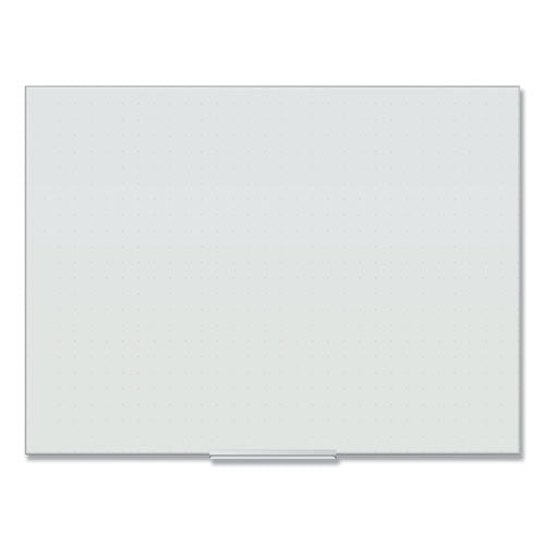 Floating Glass Ghost Grid Dry Erase Board, 48 X 36, White