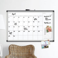 Pinit Magnetic Dry Erase Undated One Month Calendar, 36 X 36, White