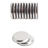 High Energy Magnets, Circle, Silver, 1.25" Dia, 12-pack