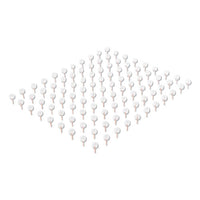 Fashion Sphere Push Pins, Plastic, Clear-rose Gold, 7-16", 100-pack