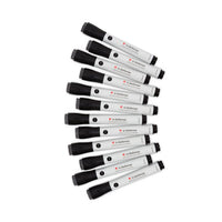 U-defense Antimicrobial Dry-erase Markers, Broad Chisel Tip, Black, 12-pack