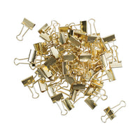 Binder Clips, Small, Gold, 72-pack