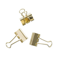 Binder Clips, Medium, Gold, 72-pack