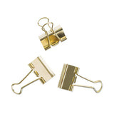 Binder Clips, Medium, Gold, 72-pack