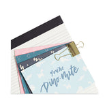 Binder Clips, Medium, Gold, 72-pack